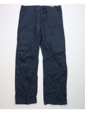 Vintage Y2K Express X2 Mens 36x34 Faded Baggy Wide Leg Paratrooper Cargo Pants